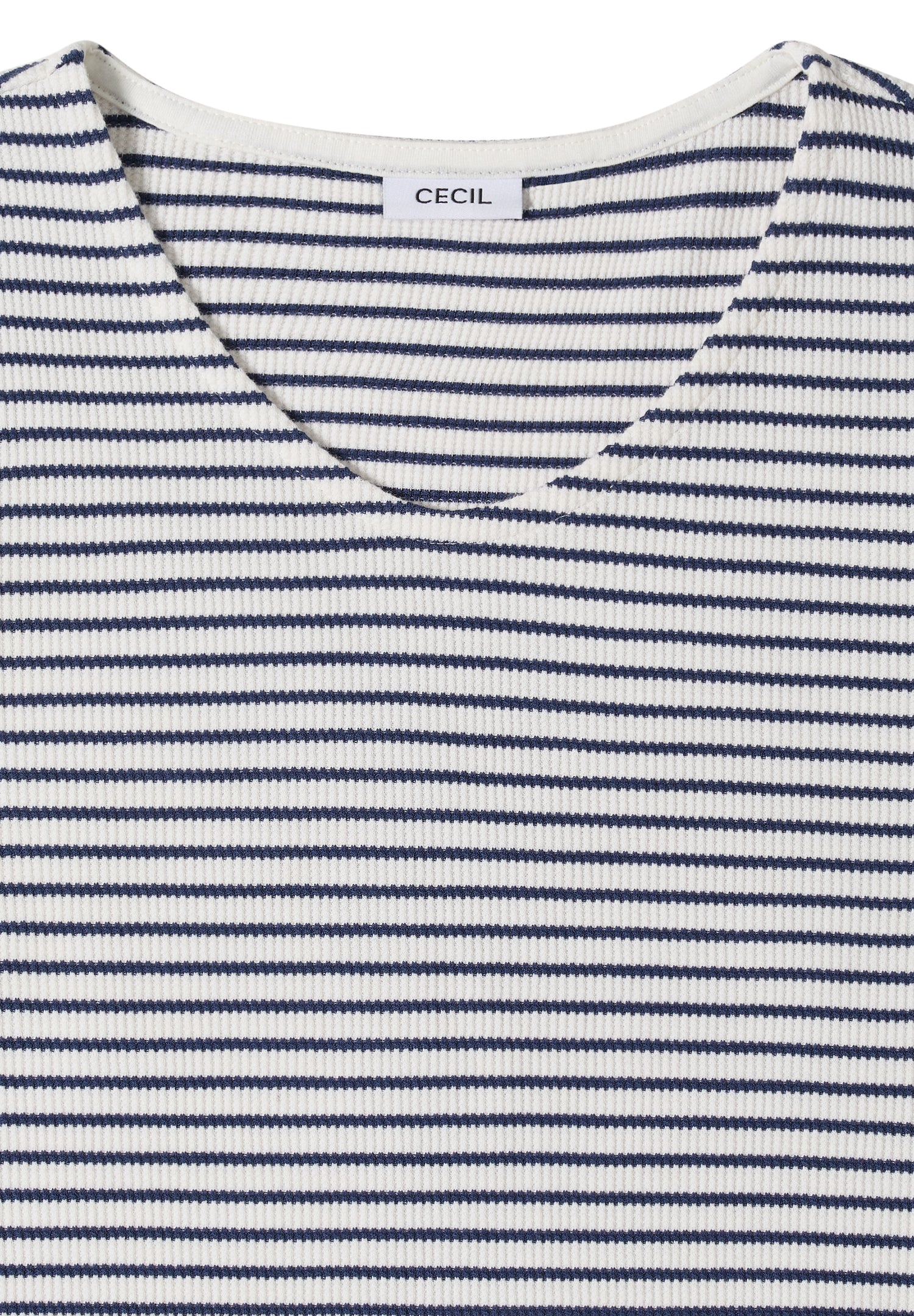 T-Shirt mit gerundetem V-Ausschnitt