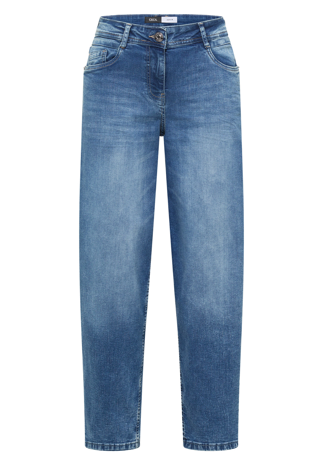 High Waist Barrel Leg Jeans im Loose Fit