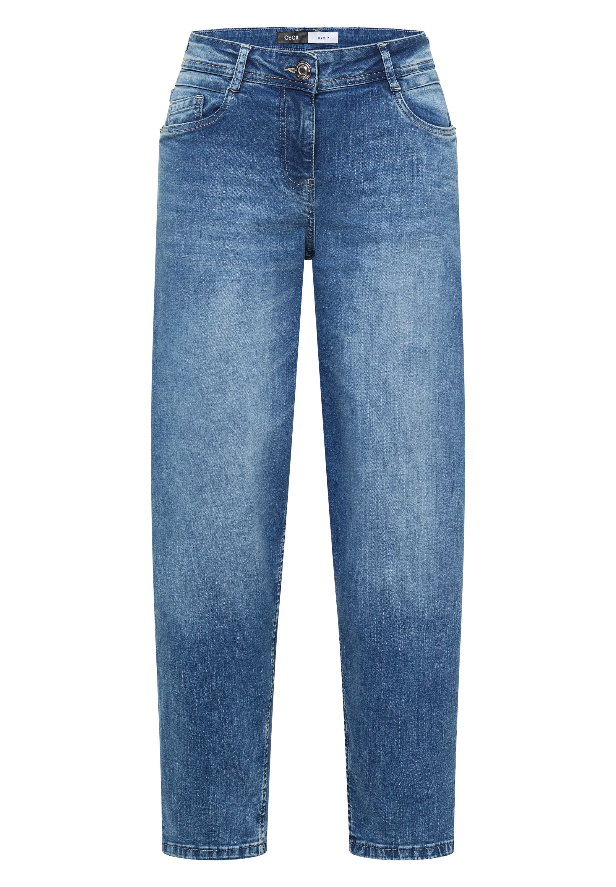 High Waist Barrel Leg Jeans im Loose Fit