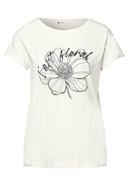 Kurzarm Shirt mit floralem Artwork