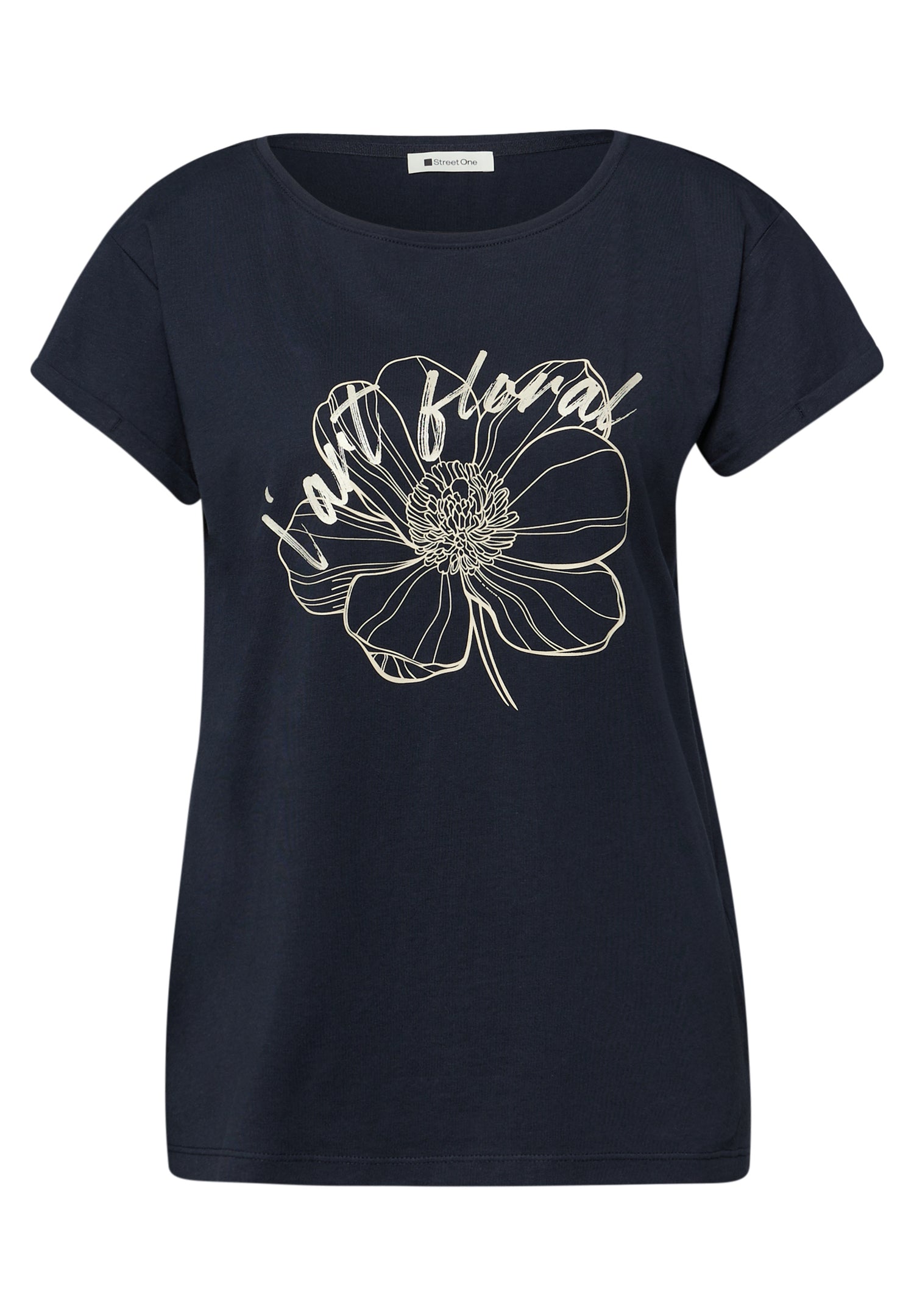 Kurzarm Shirt mit floralem Artwork
