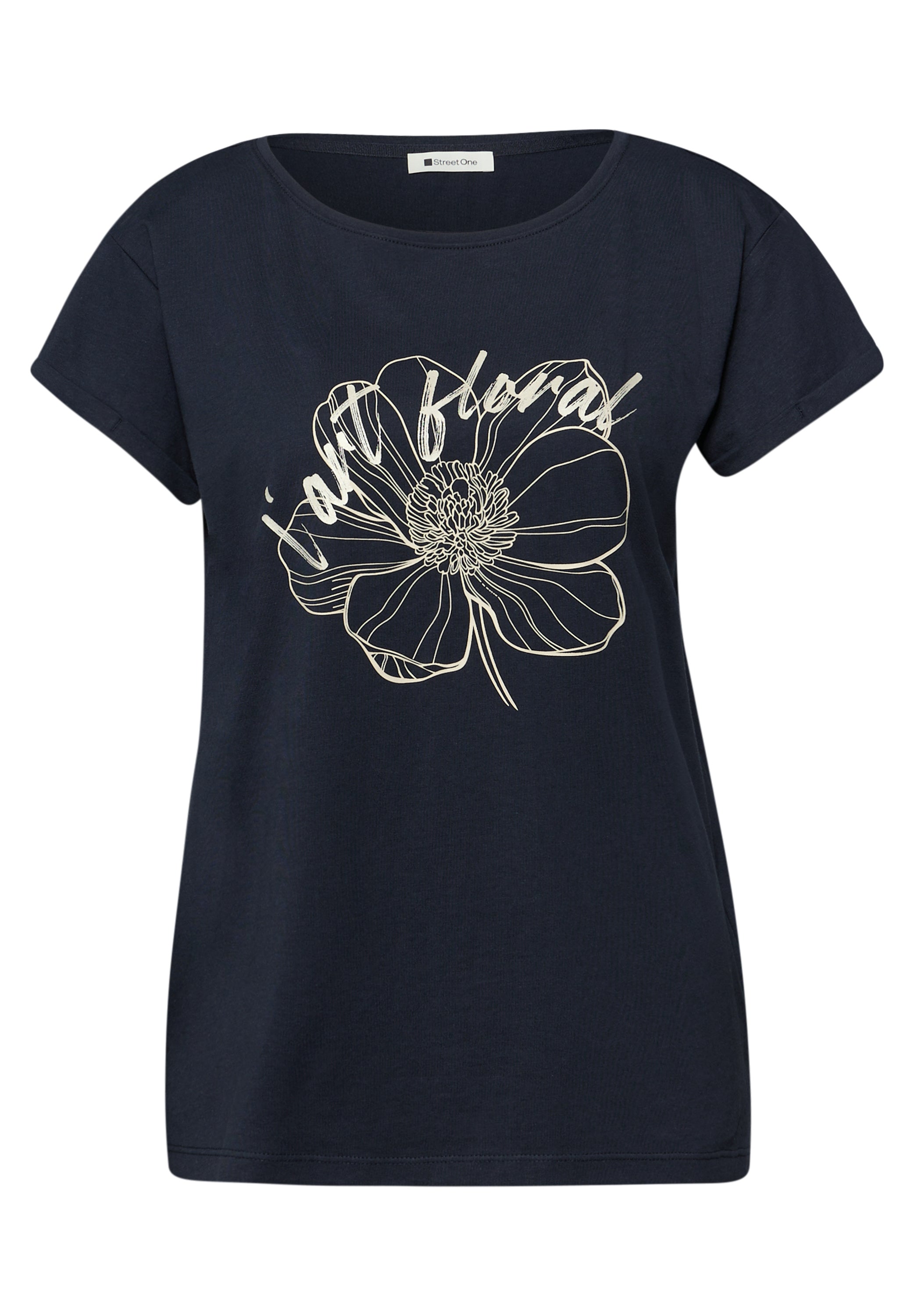 Kurzarm Shirt mit floralem Artwork