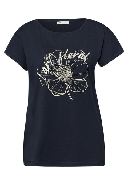 Kurzarm Shirt mit floralem Artwork