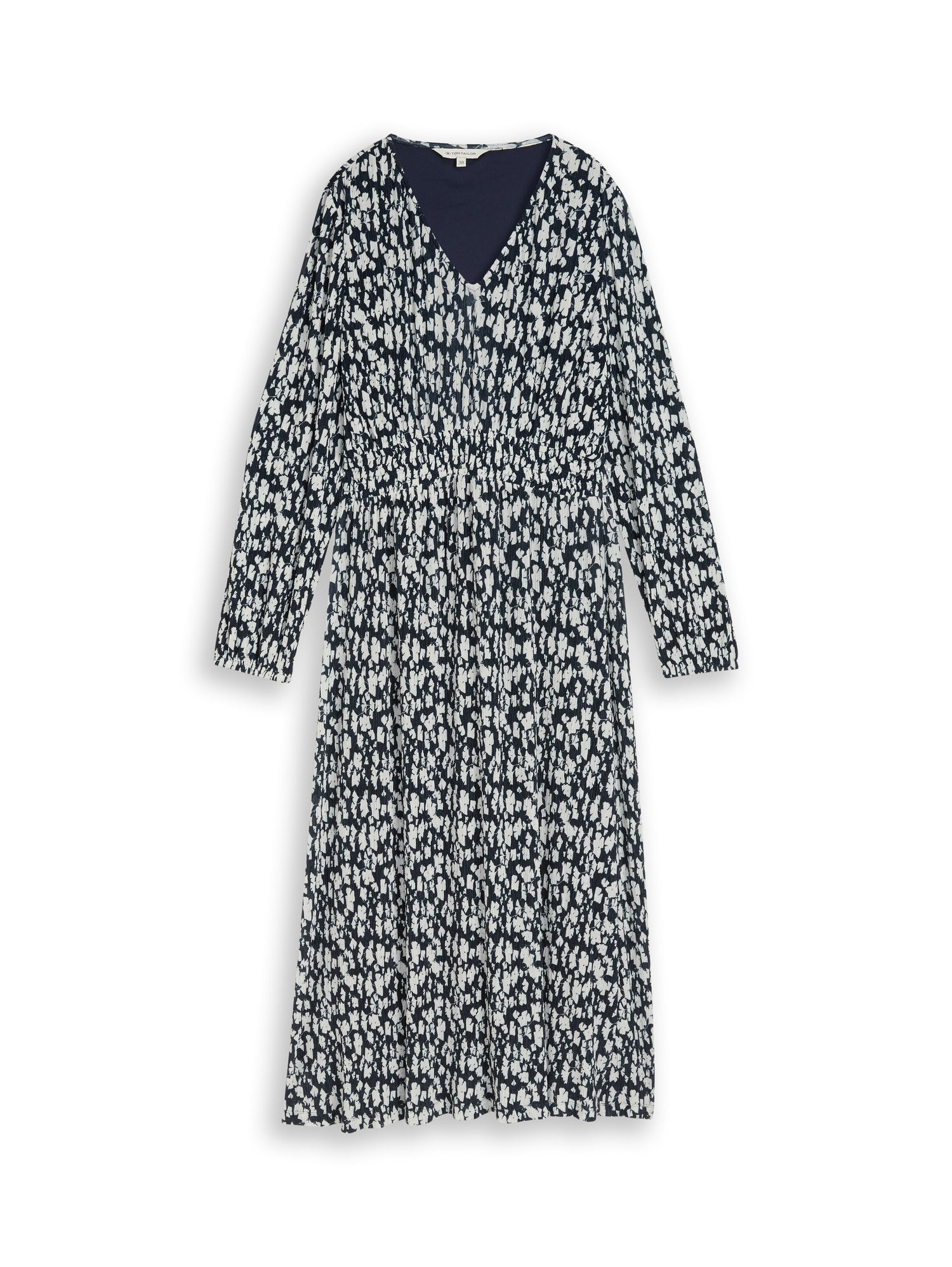 Crinkle Midi-Kleid mit Muster