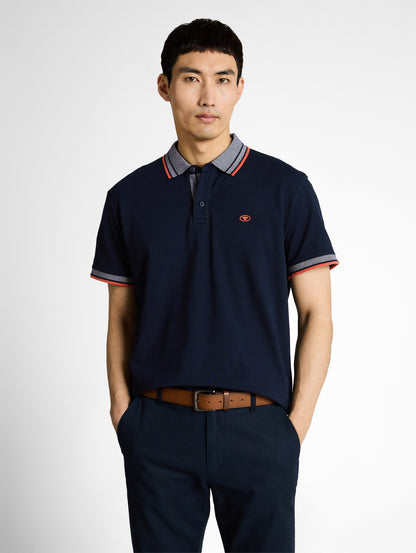 Piqué Poloshirt mit Logo-Print