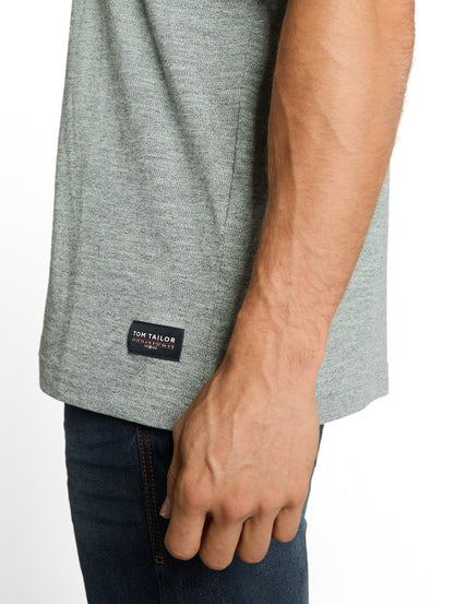 T-Shirt in Melange-Optik