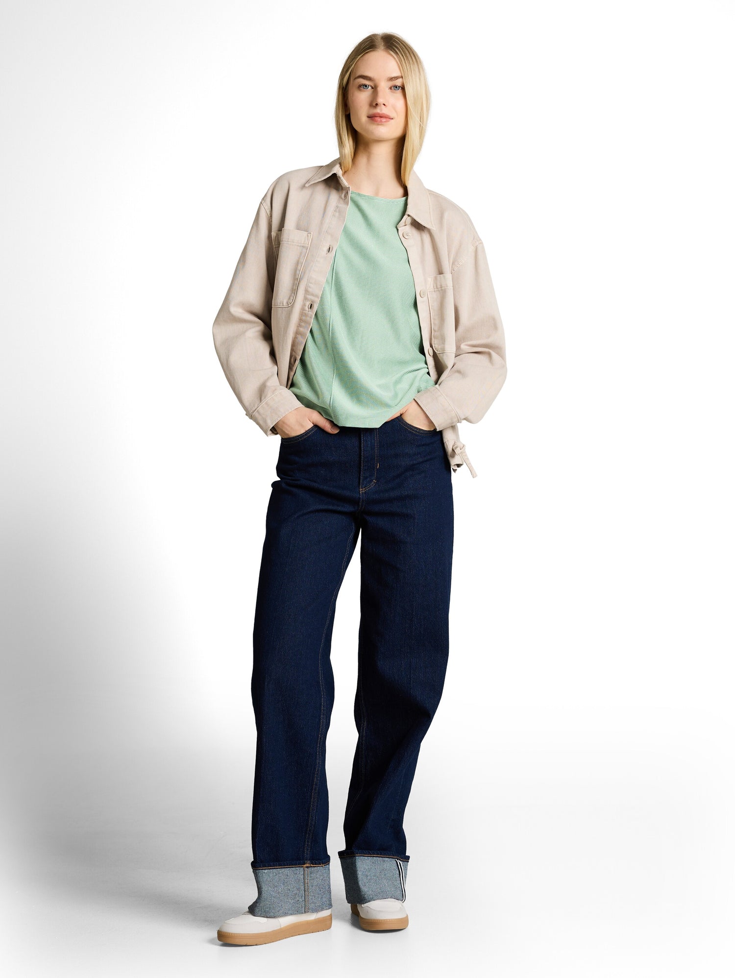 Loose Fit T-Shirt mit Streifenmuster