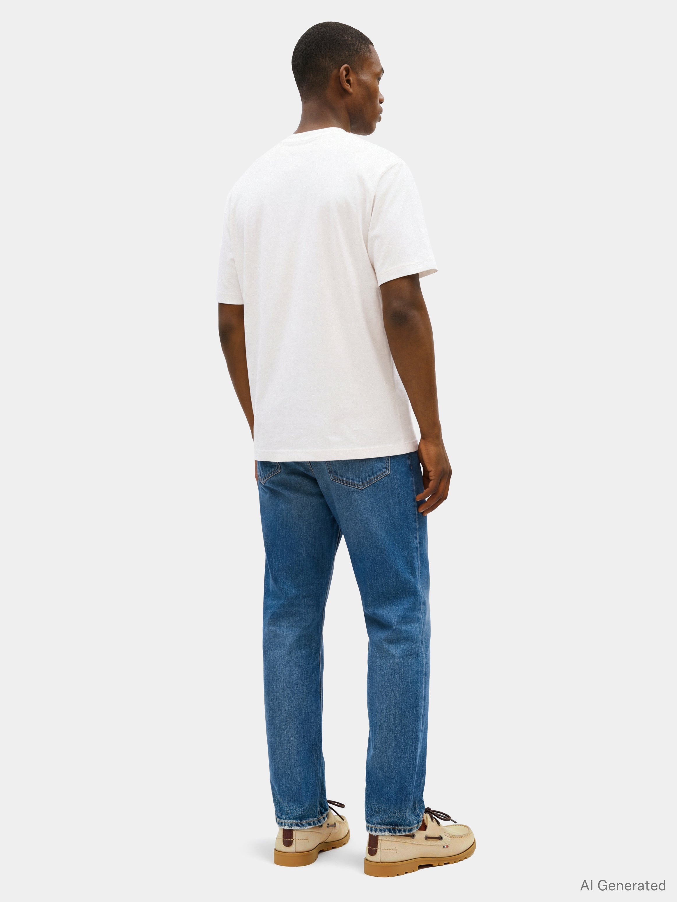 Towelling Relaxed Crew Neck T-Shirt