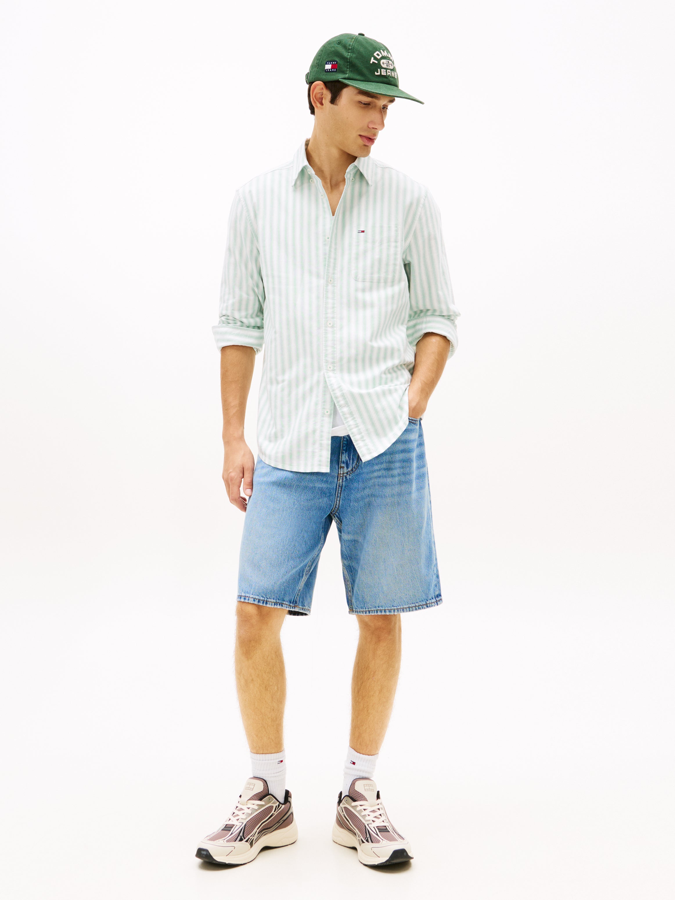 TJM REG STRIPE OXFORD SHIRT EXT