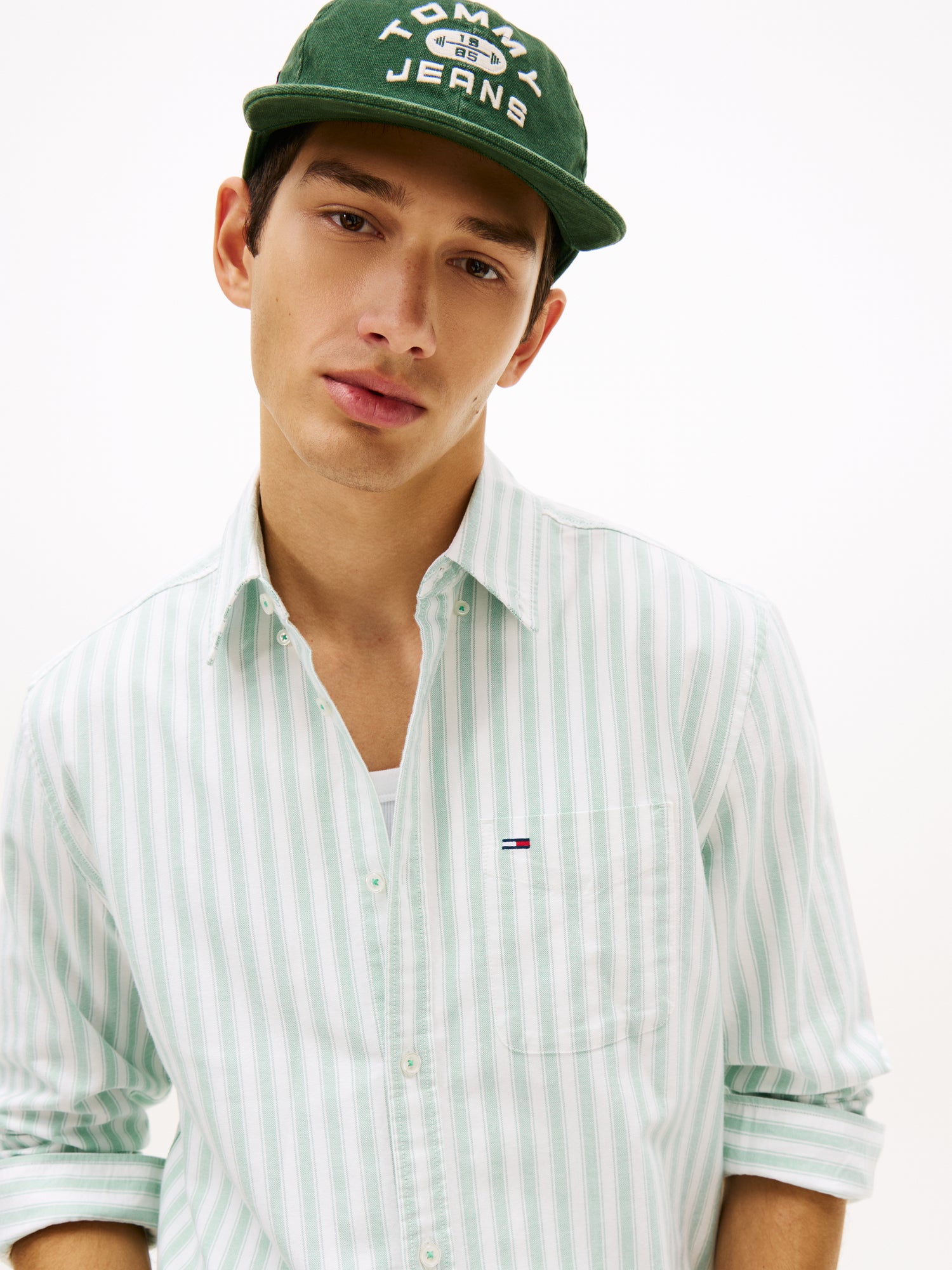 TJM REG STRIPE OXFORD SHIRT EXT