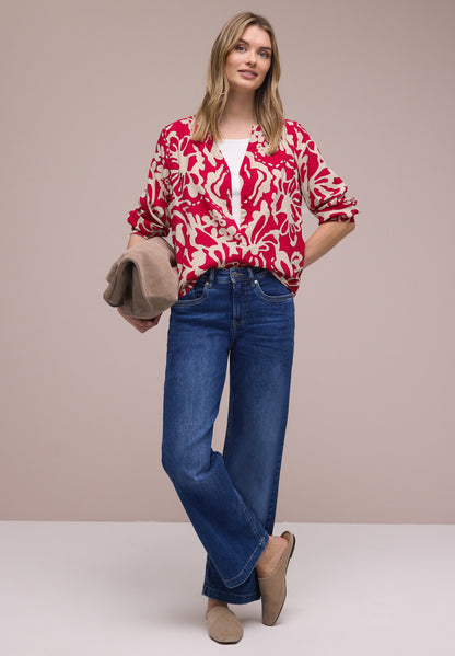 3/4-Arm Bluse mit Tapedetails