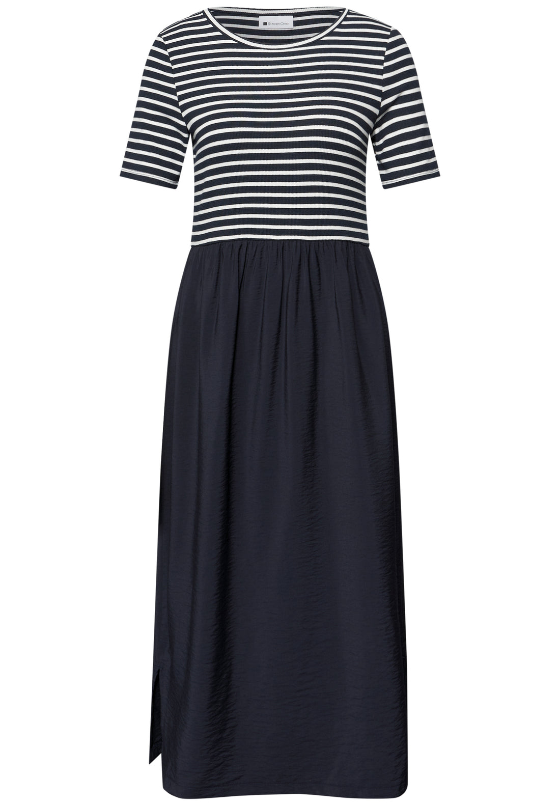 Midi-Kleid mit Strukturmix
