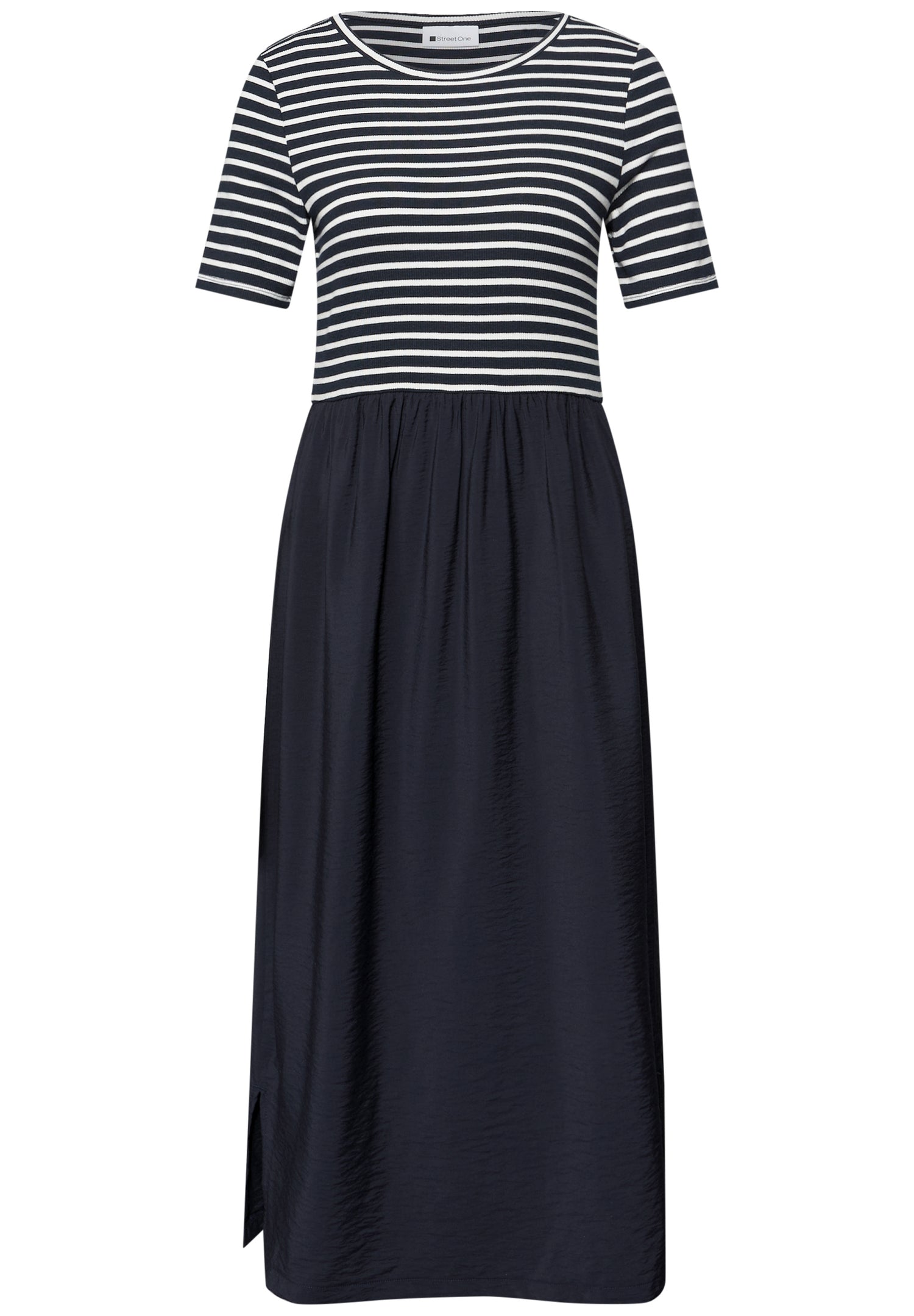Midi-Kleid mit Strukturmix