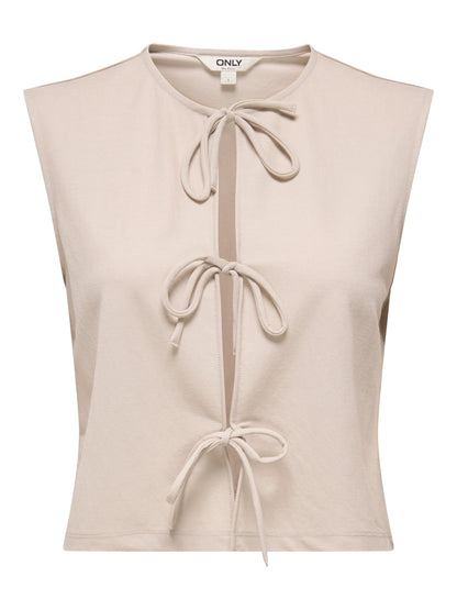 ONLSAKURA SL SHORT TIE TOP WVN