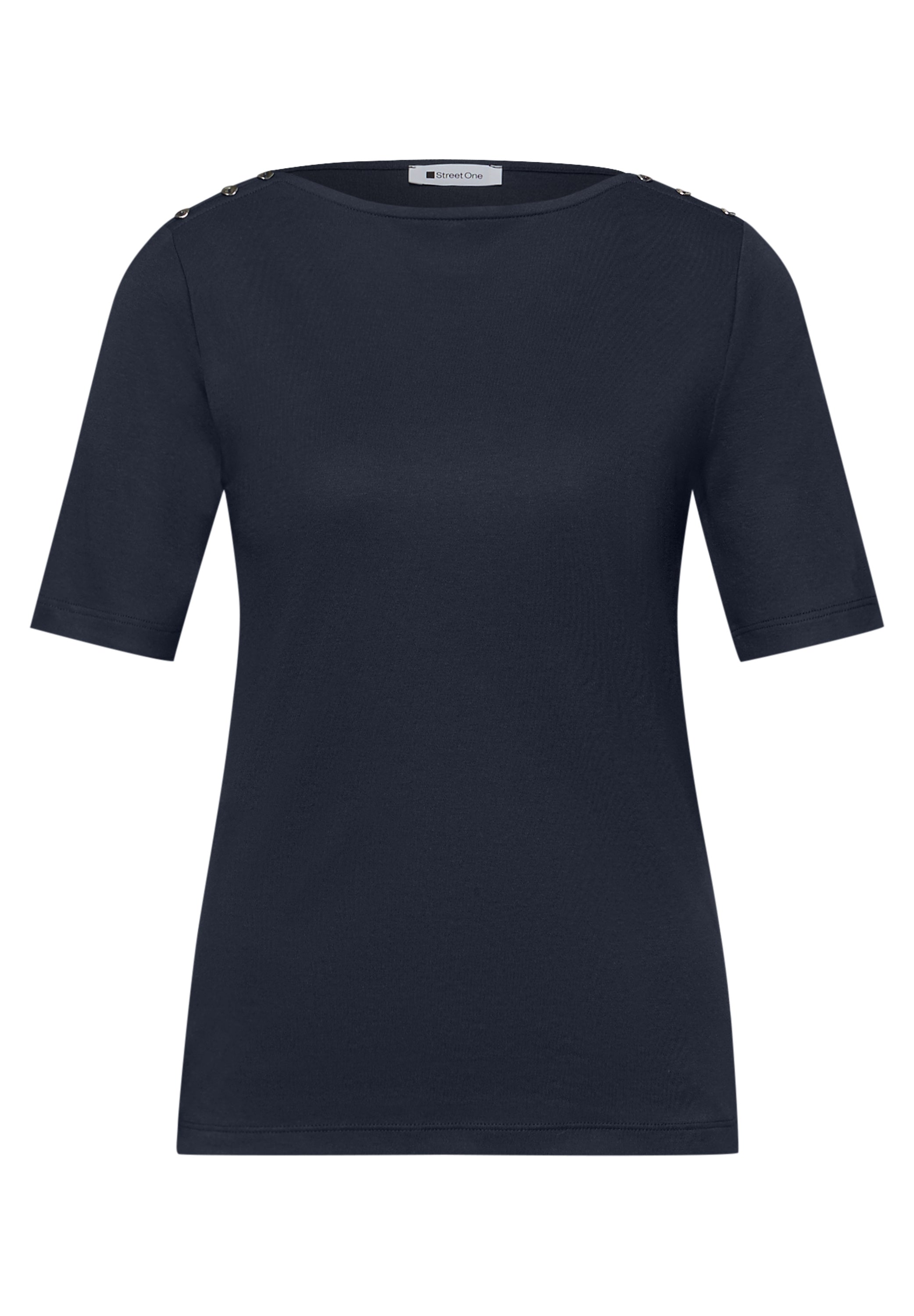 Kurzarm Shirt mit Knopfdetail