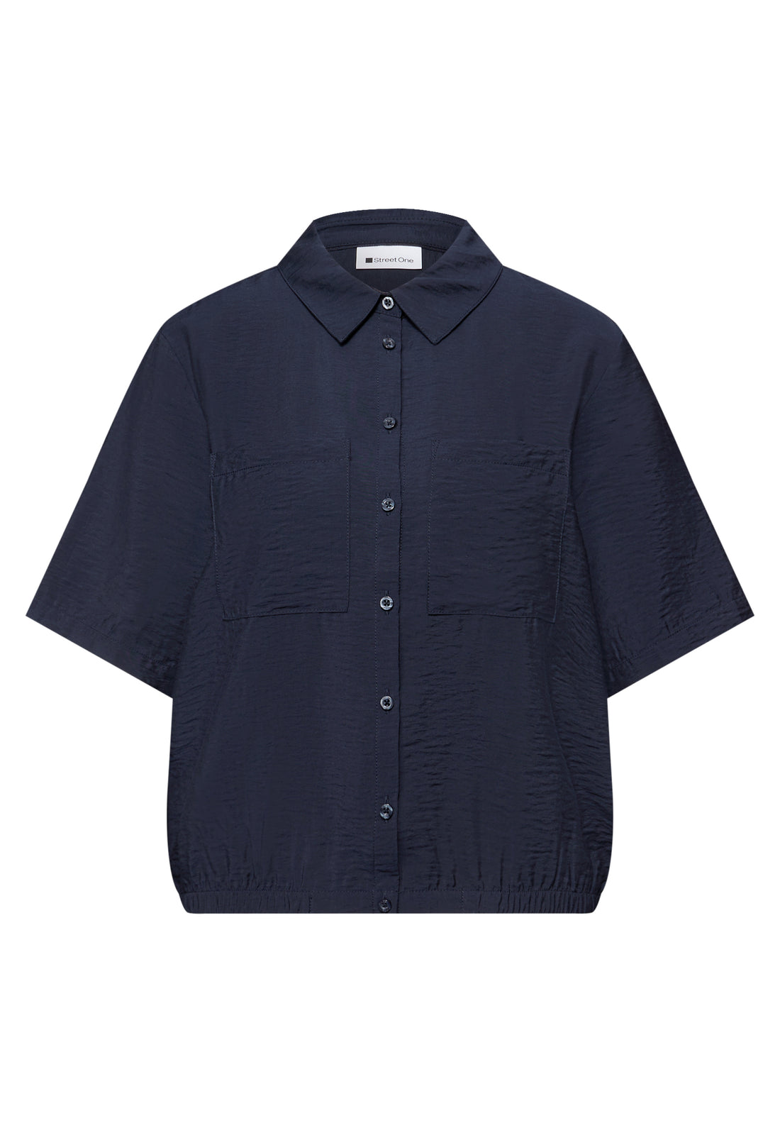 Kurzarm Bluse mit Elastiksaum