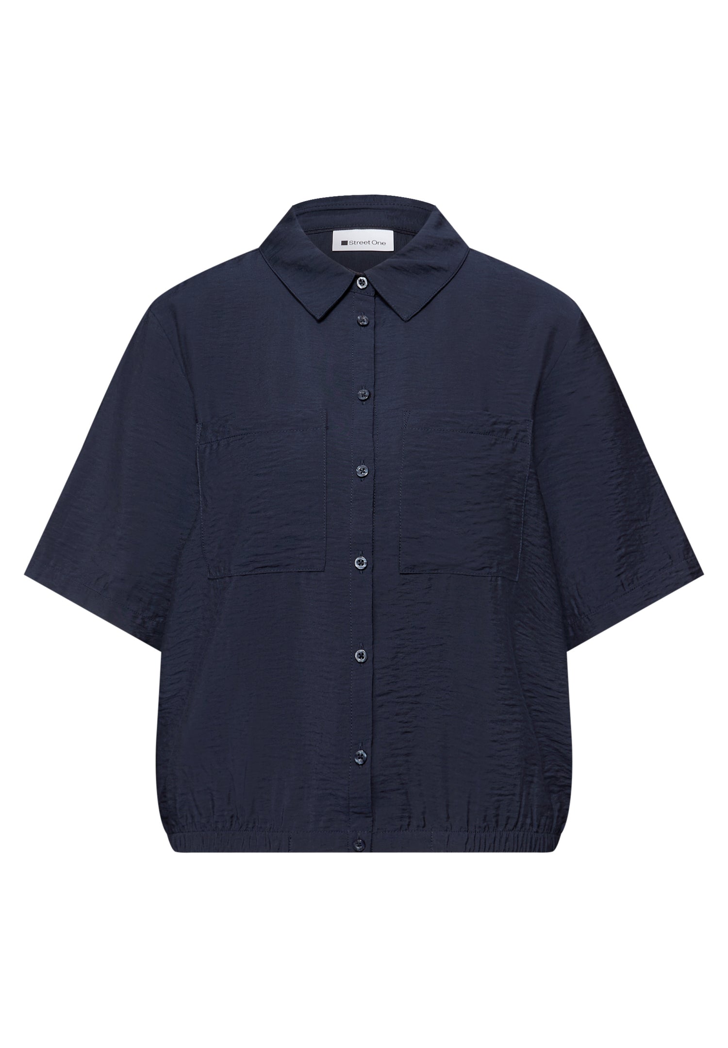 Kurzarm Bluse mit Elastiksaum