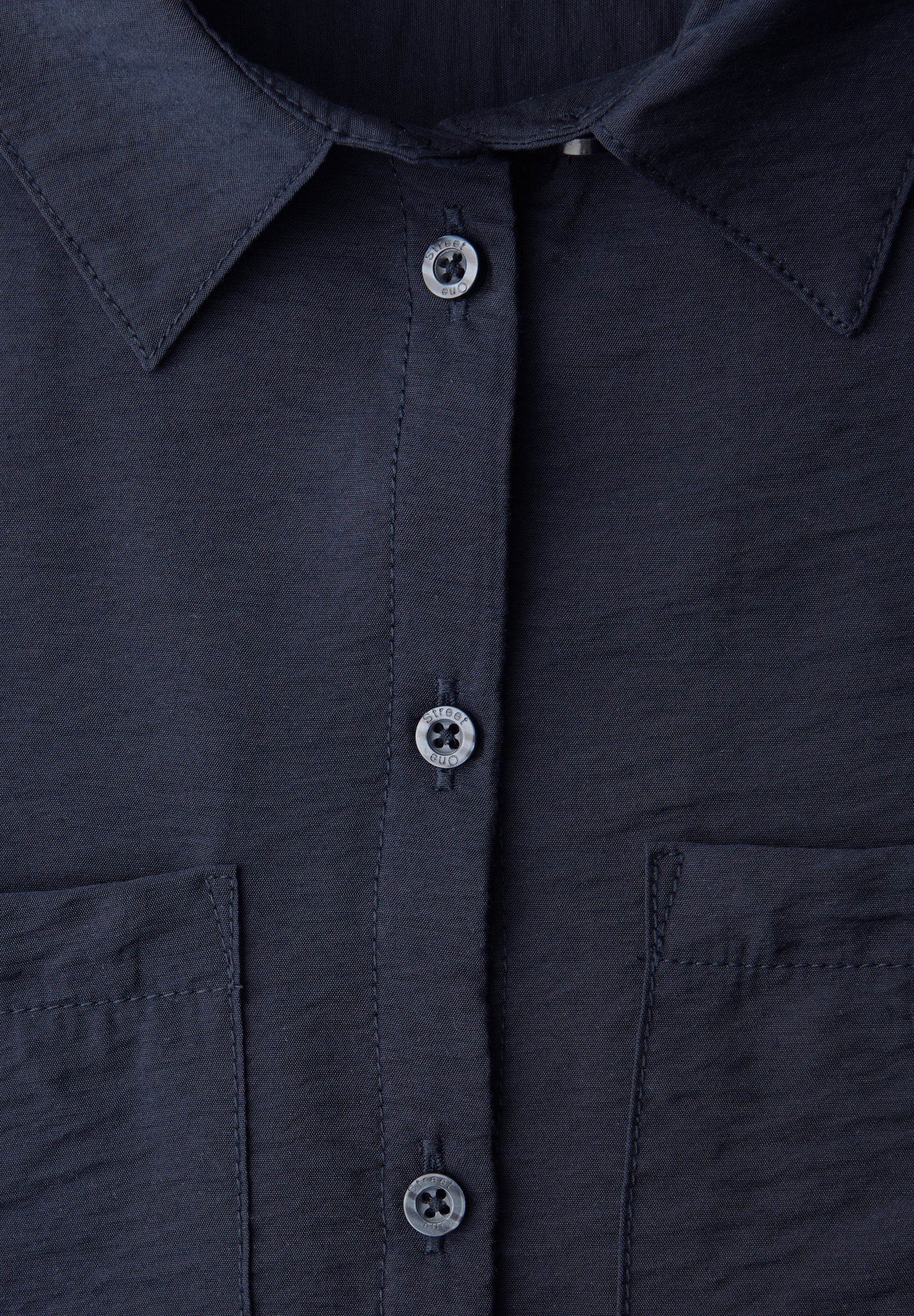 Kurzarm Bluse mit Elastiksaum