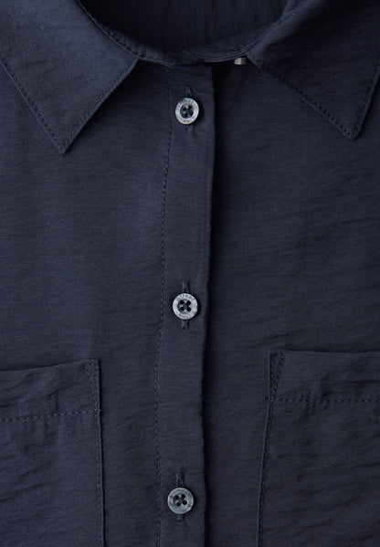Kurzarm Bluse mit Elastiksaum