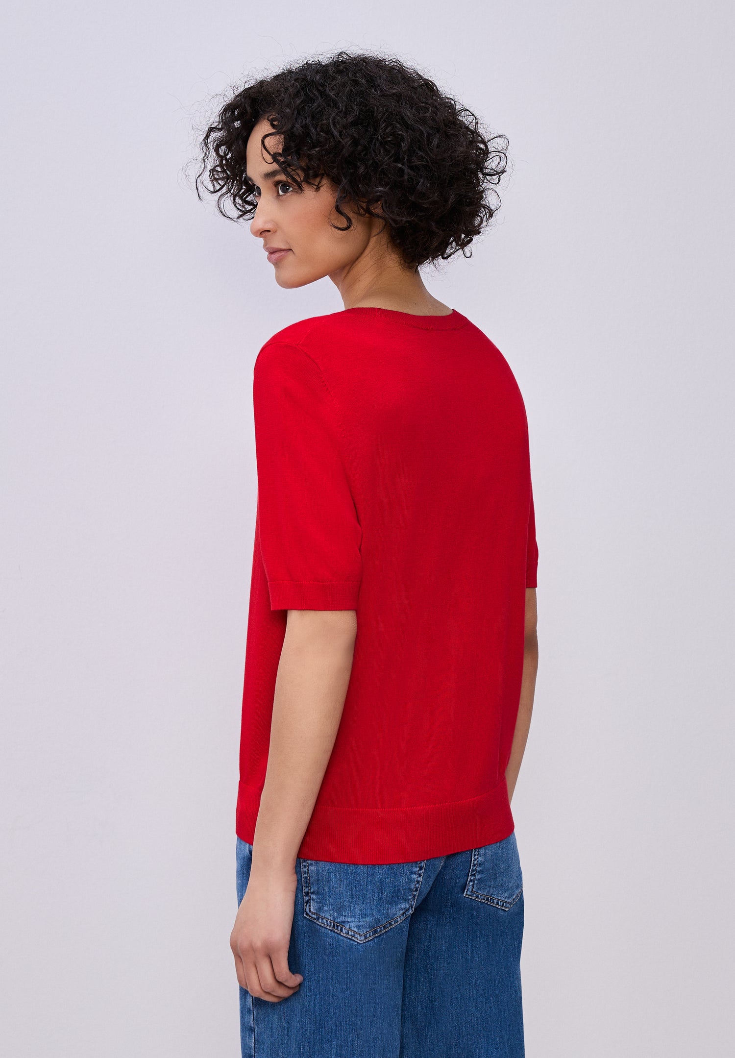 Kurzarm Pullover mit Rundhals