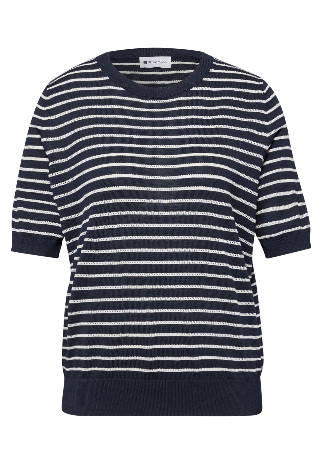Kurzarm Pullover mit Streifenmuster