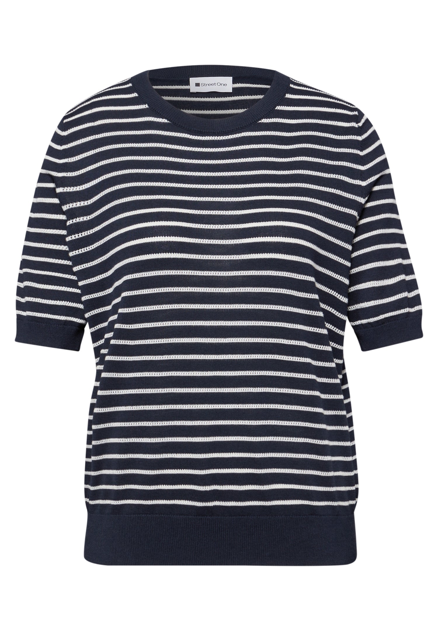 Kurzarm Pullover mit Streifenmuster