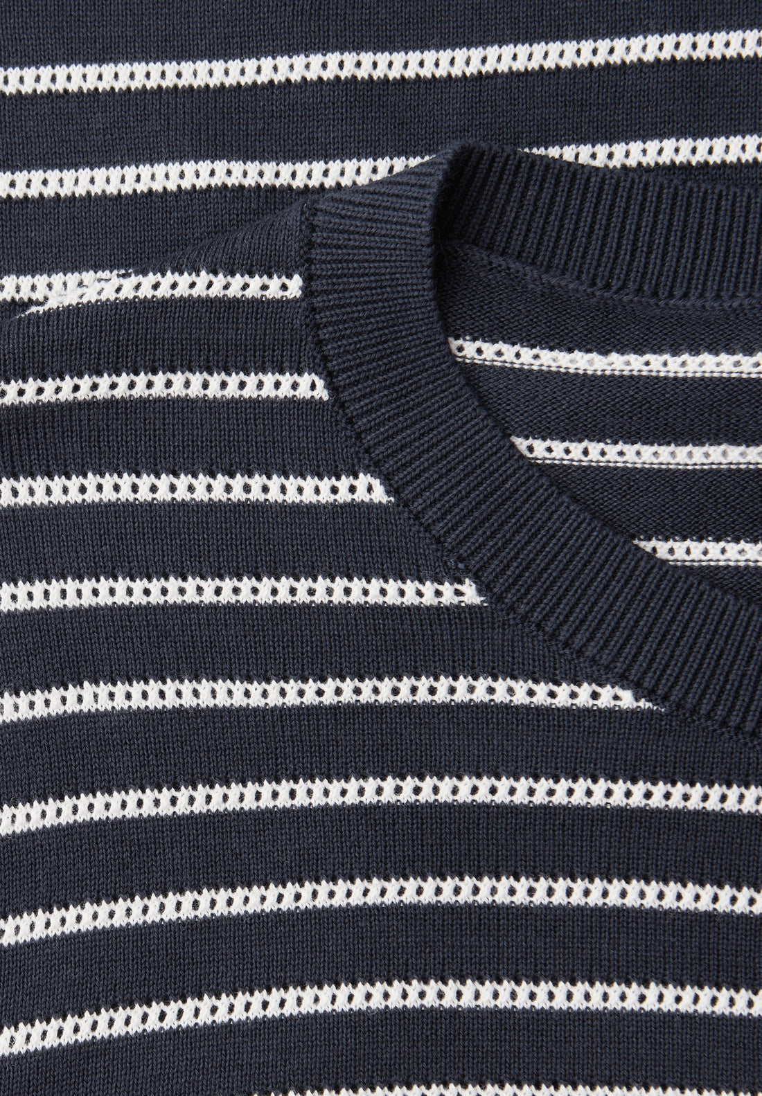 Kurzarm Pullover mit Streifenmuster