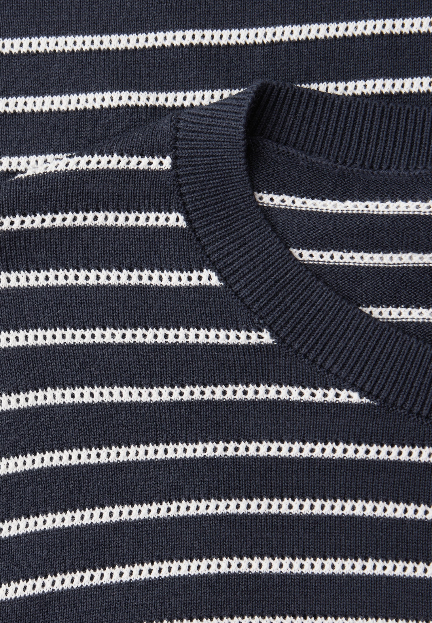 Kurzarm Pullover mit Streifenmuster