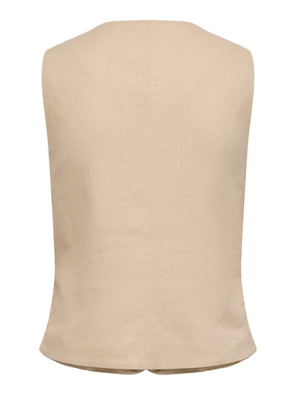 ONLGOA S/L LINEN BL WAISTCOAT CC TLR