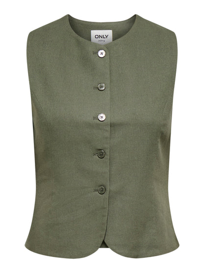 ONLGOA S/L LINEN BL WAISTCOAT CC TLR