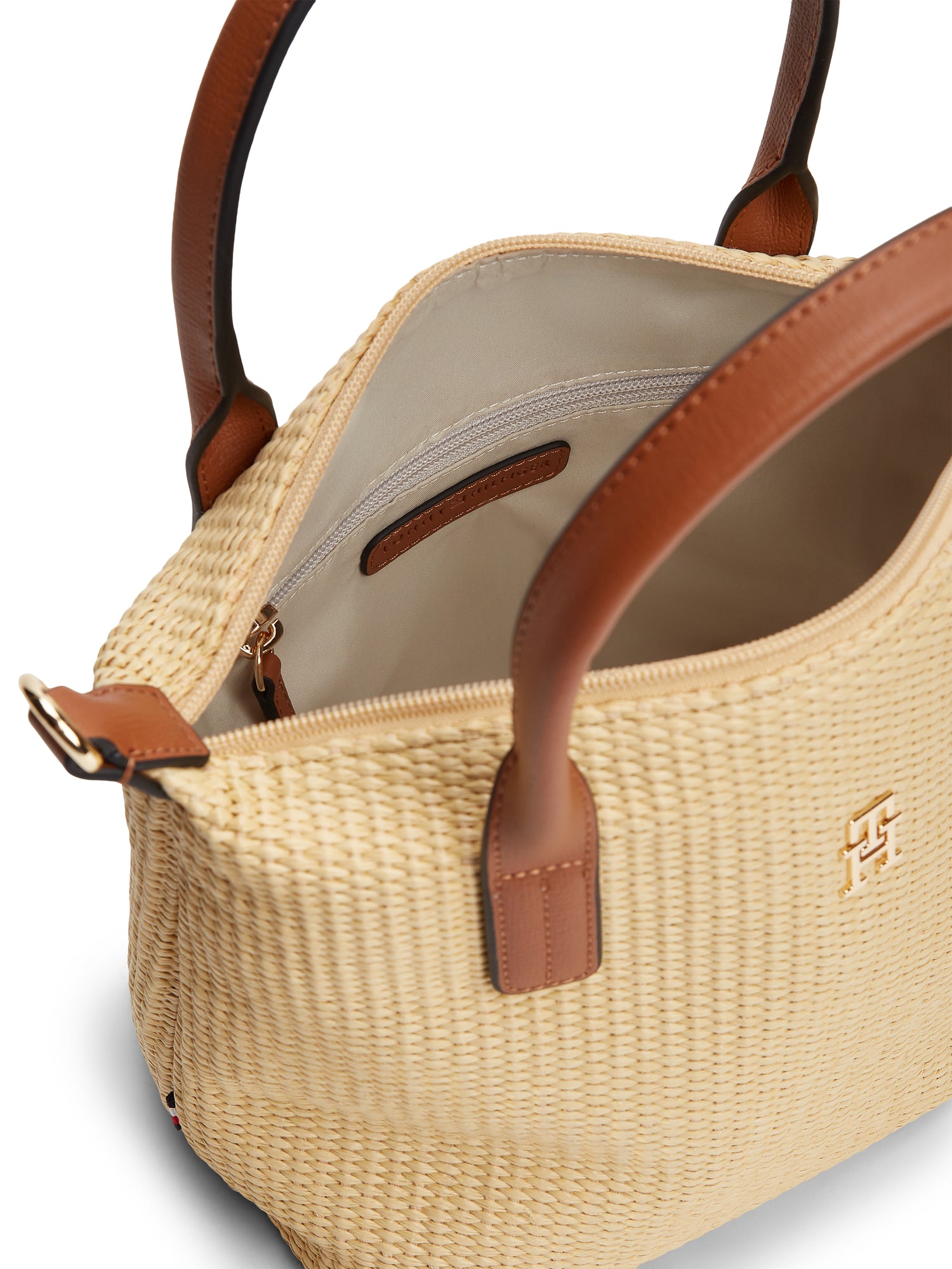 Raffia Crossbody Tote Bag