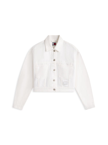 Back Logo Oversized Denim Trucker Jacket