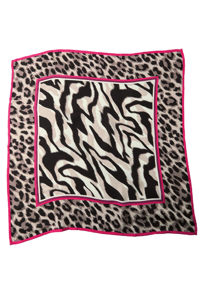 Nicki Tuch im Satin-Look mit Animal Print