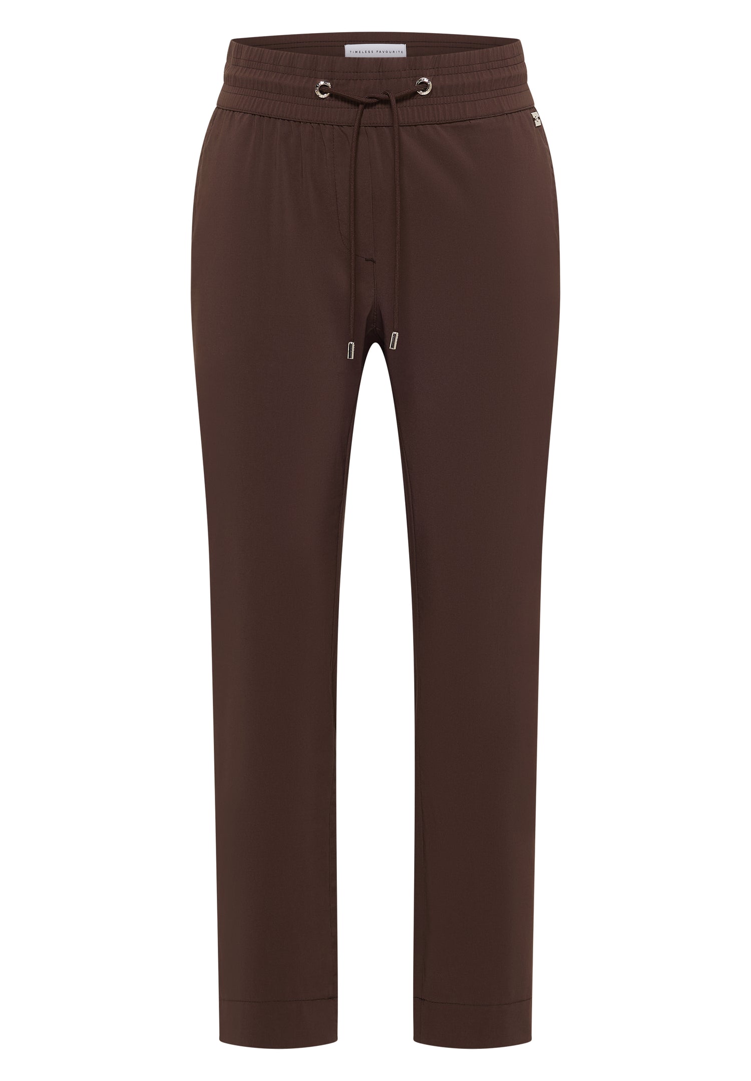 Mid Waist Slim Leg Hose im Casual Fit