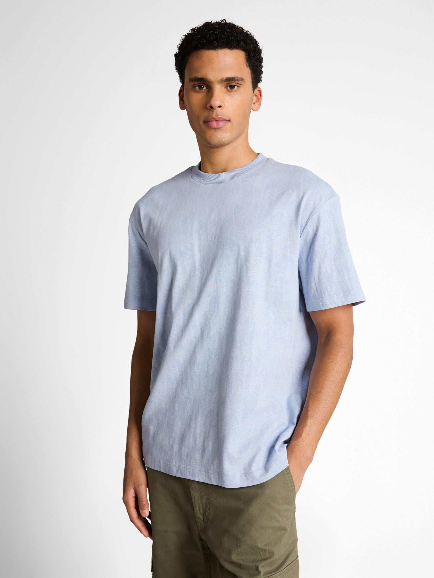 Relaxed Fit T-Shirt mit Palmenprint