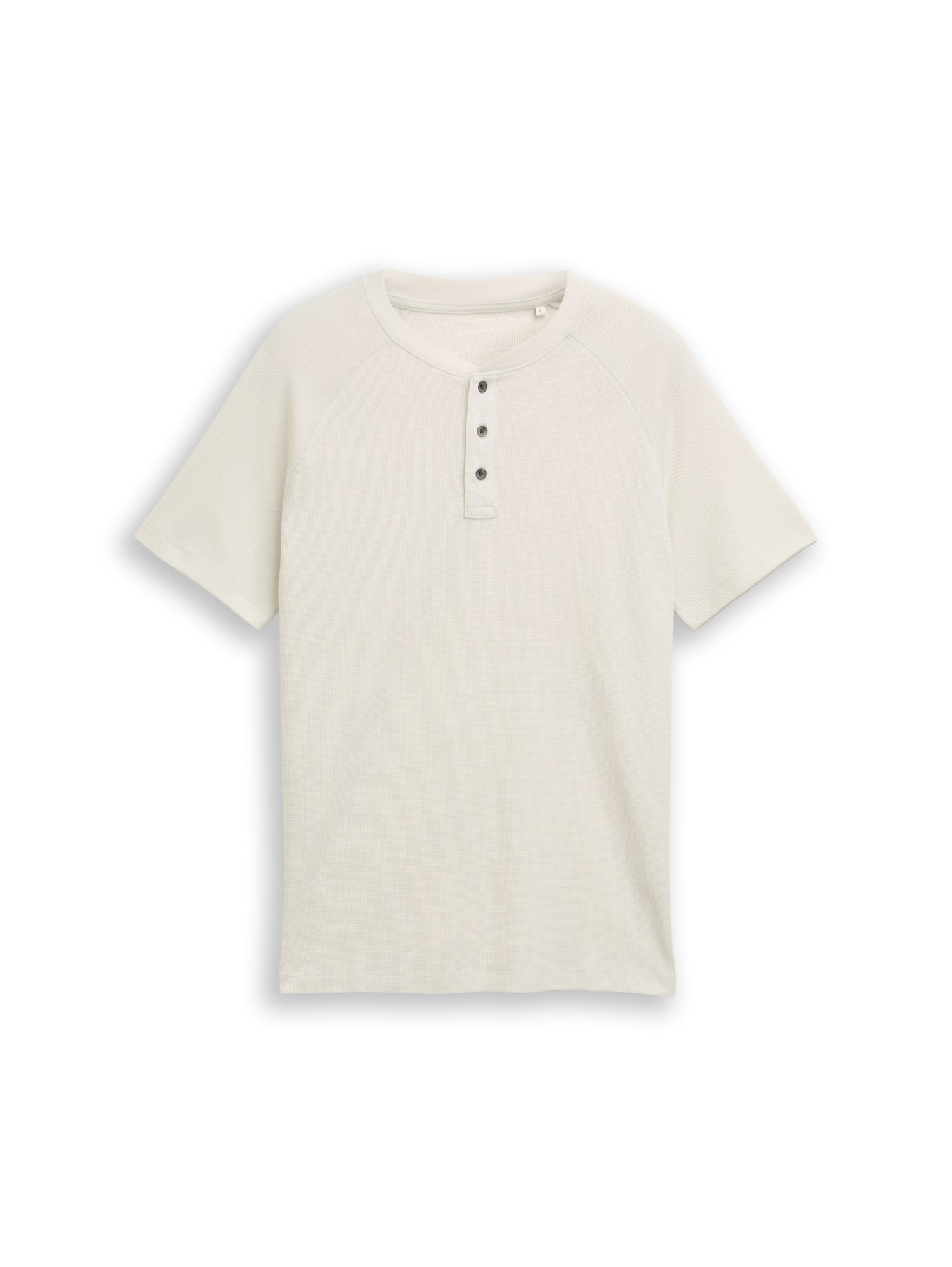 Henley T-Shirt mit Waffelstruktur