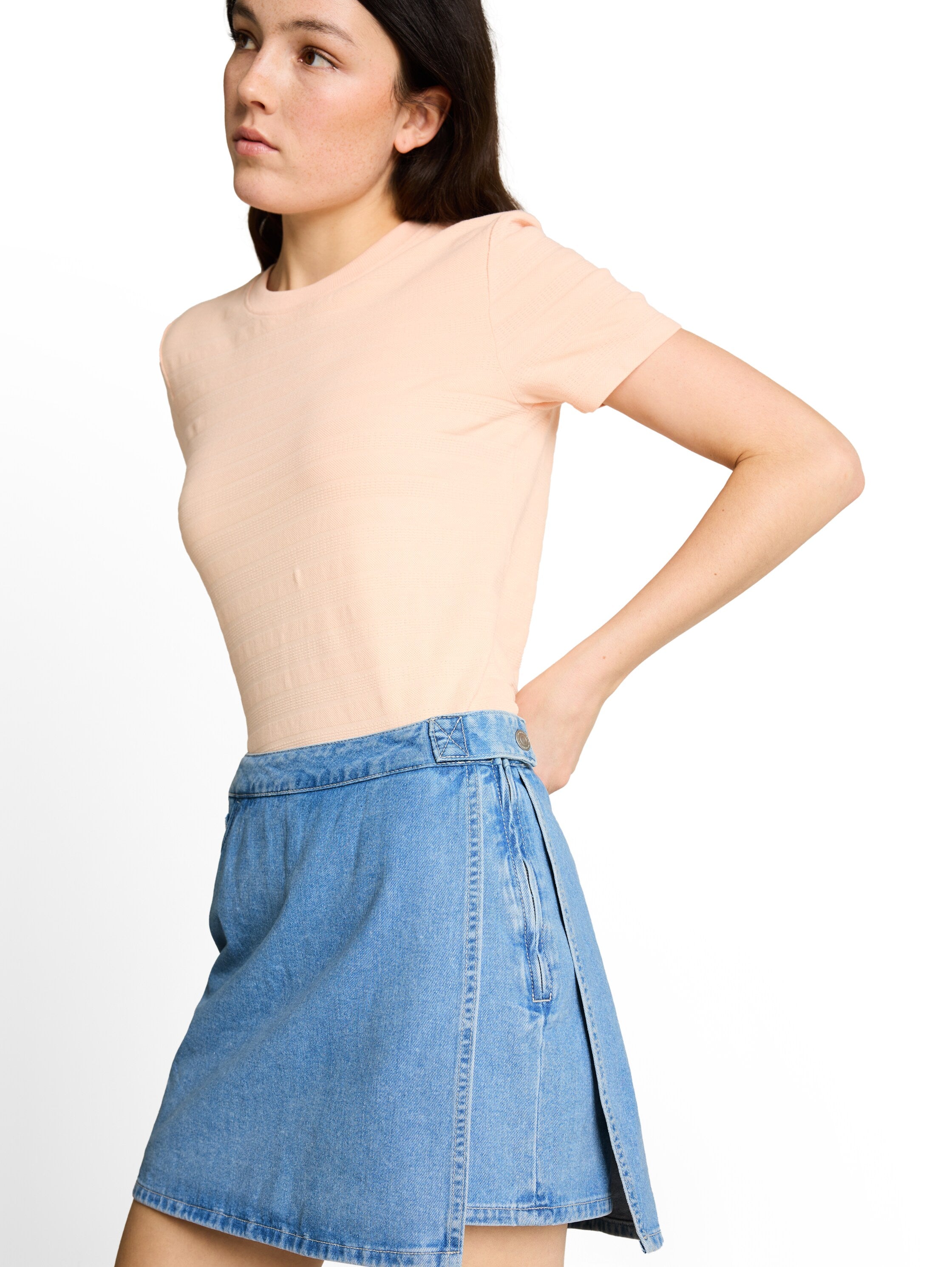 Jeans Skort in Wickel-Optik