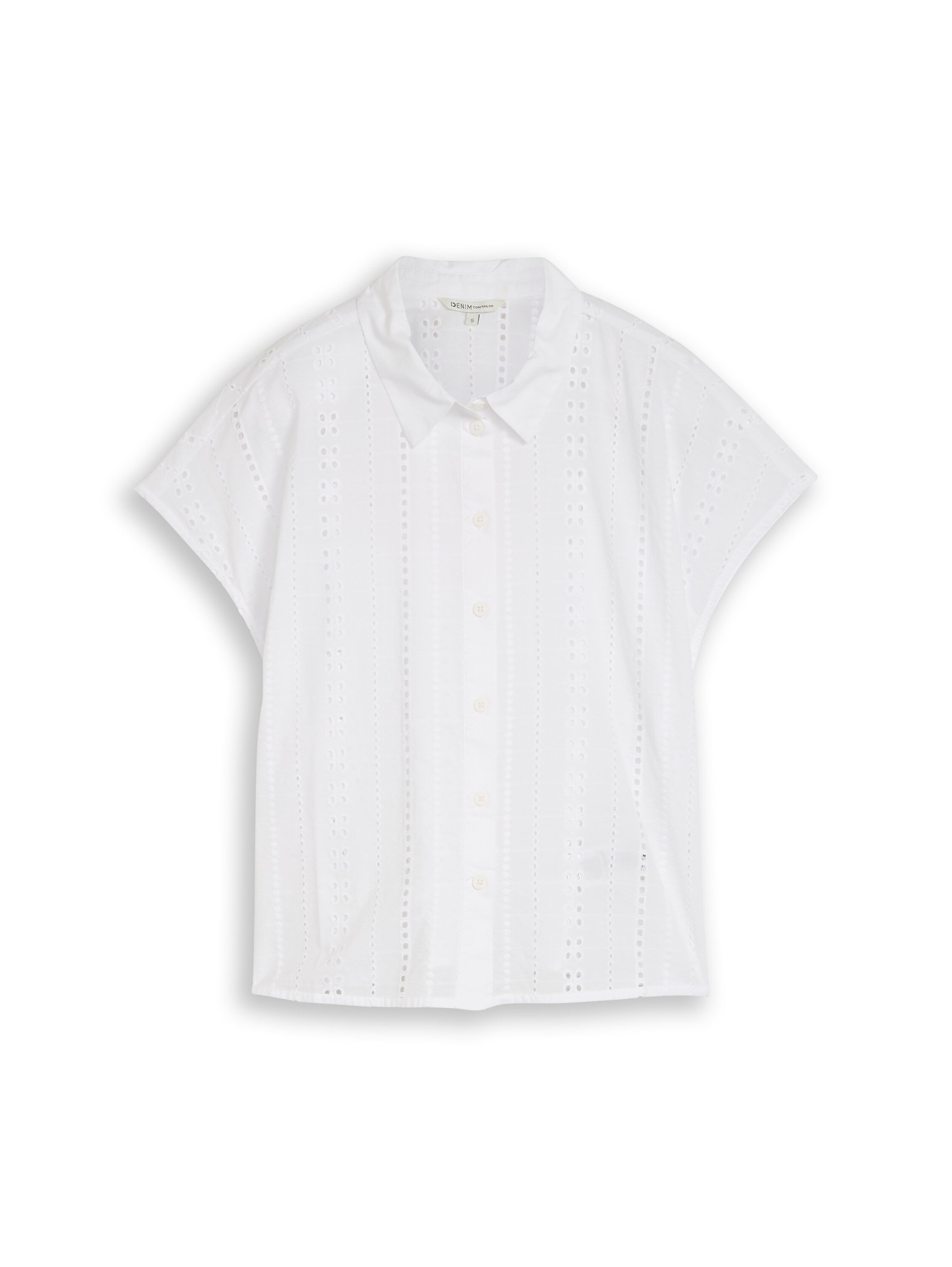 Bluse mit Lochstickerei