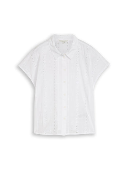 Bluse mit Lochstickerei