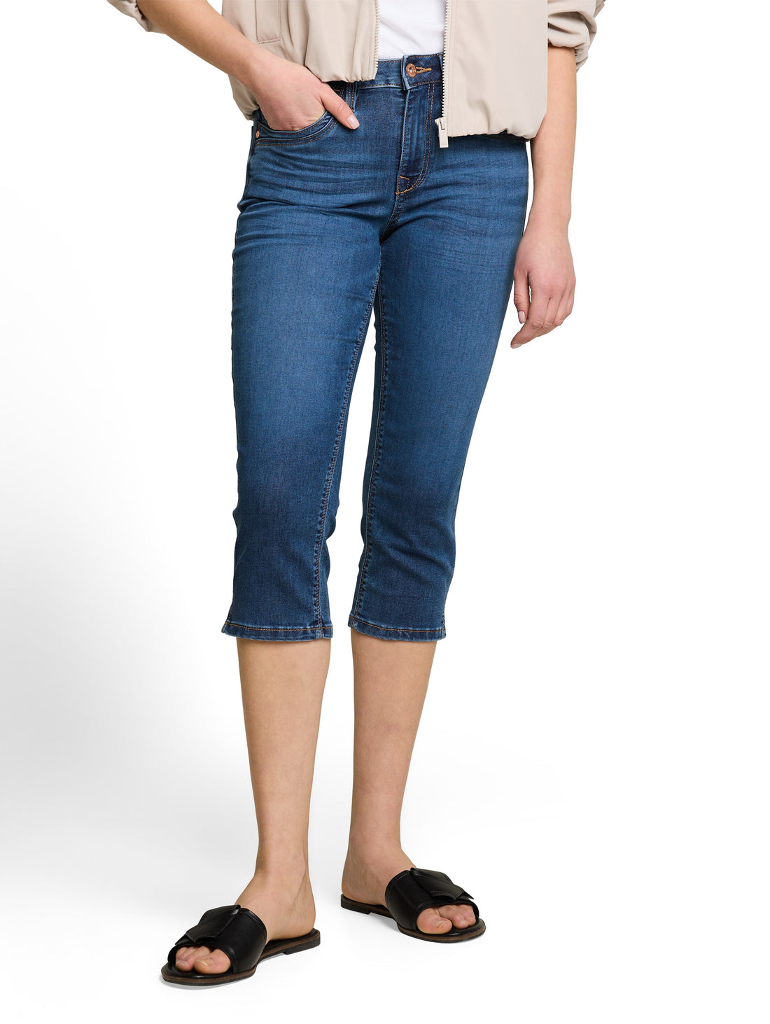 TTLENE SLIM Capri Jeans mit hohem Stretch