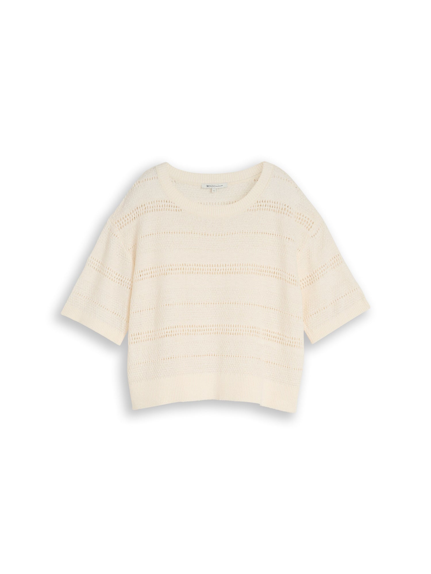 Relaxed Fit Strickpullover mit Lochmuster