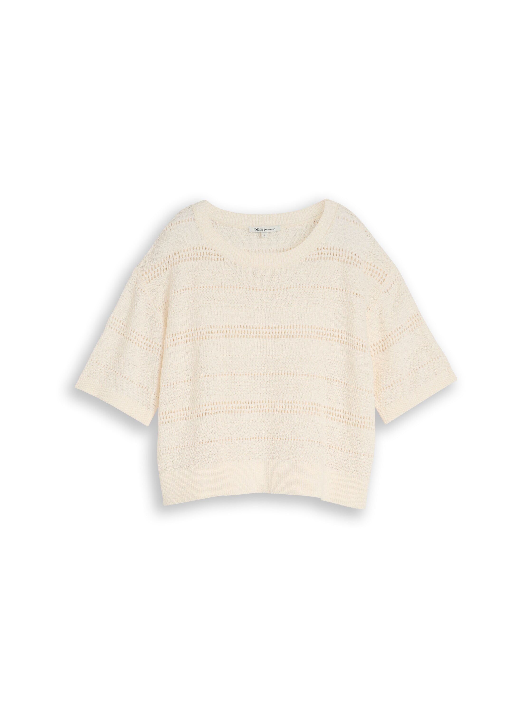 Relaxed Fit Strickpullover mit Lochmuster