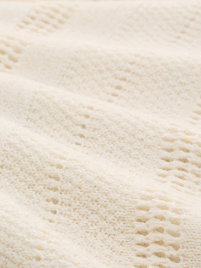 Relaxed Fit Strickpullover mit Lochmuster