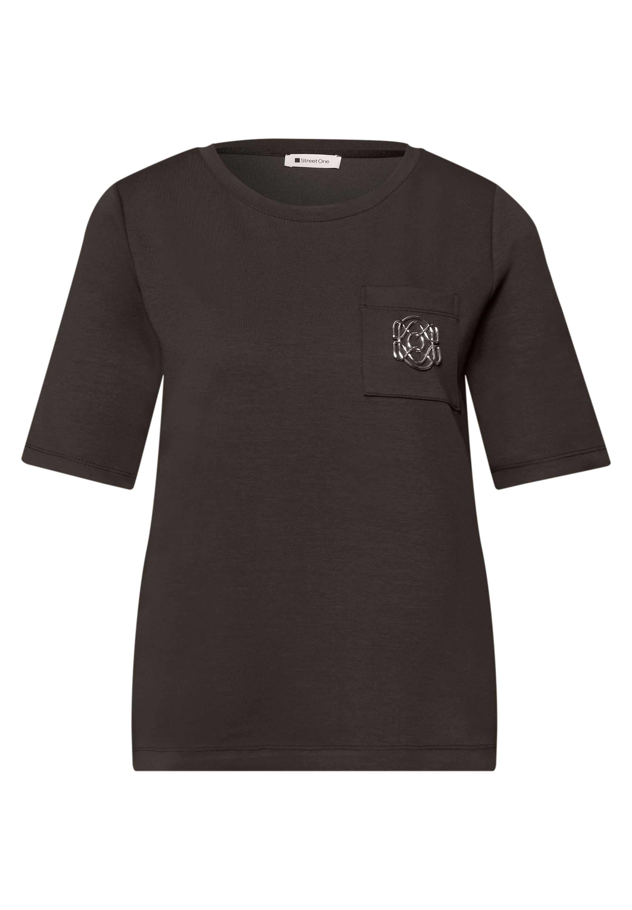 T-Shirt mit Rundhals und Deko-Detail