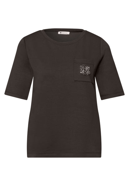 T-Shirt mit Rundhals und Deko-Detail