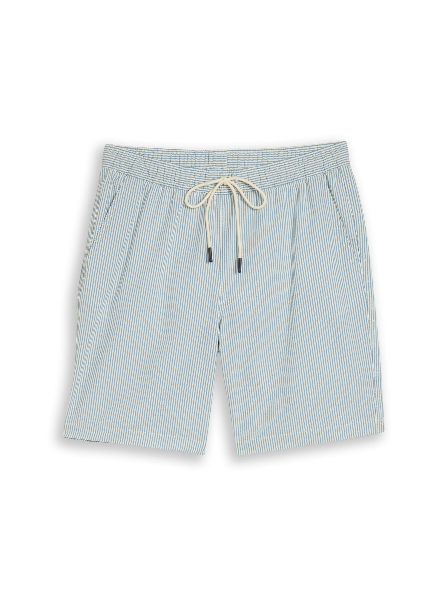 Seersucker Badeshorts mit Streifenmuster