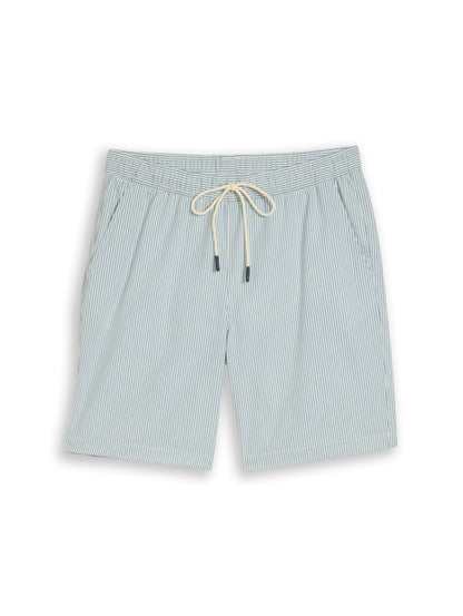 Seersucker Badeshorts mit Streifenmuster
