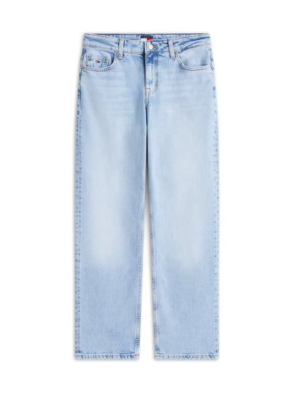 Faded Low Rise Straight Leg Jeans