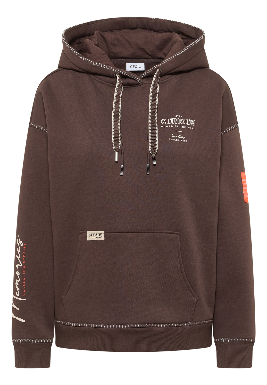 Hoodie mit Deko-Nähten