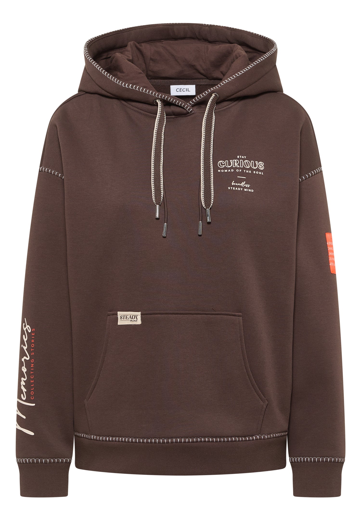 Hoodie mit Deko-Nähten